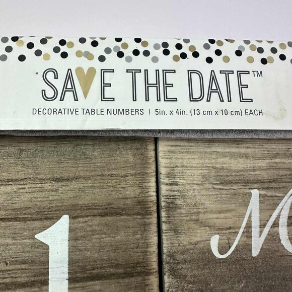 Save the Date Decorative Table Numbers | Rustic Wedding Decor Set of 10 - Picture 2 of 4
